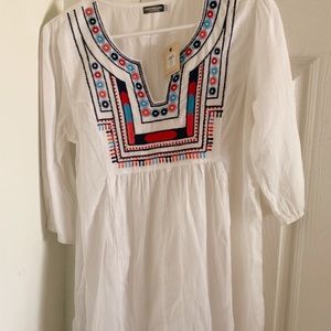Earthbound Embroidered Tunic Top